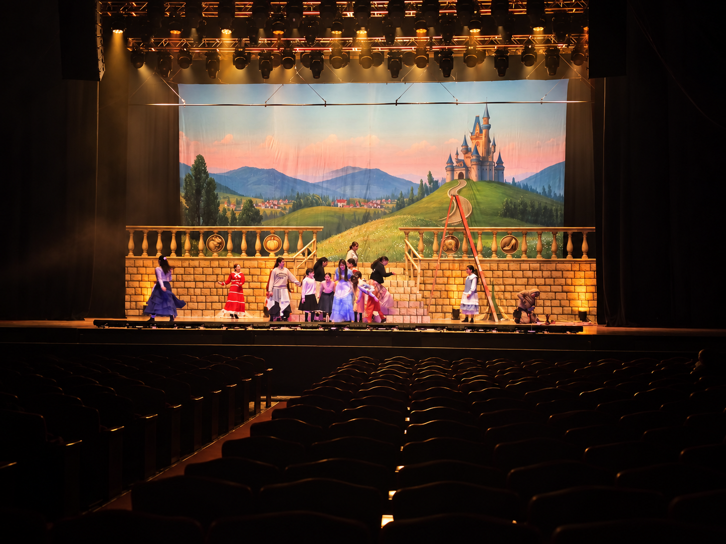 Newark Symphony Hall — full scenic stage with ensemble and overhead lighting